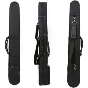 Double bass bow case 2pcs Bow Holder German French Style with Strong straps Light Durable,Black color in Kuwait