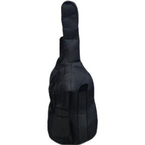 WUQIMUSC 3/4 Upright Double Bass Bag Oxford Cloth String Bass Bag with Soft lining,Black