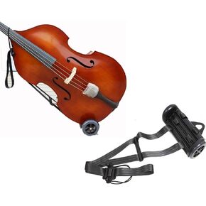 Portable Upright Double Bass Cart Bass Wheel Transport Carry String Bass Carts for Any Size Bass from 1/10 To 4/4,Works Indoors &Outdoors
