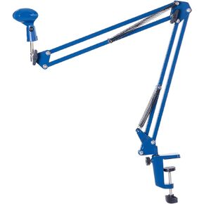 Microphone Boom Arm Desktop Metal Microphone Stand (Blue)