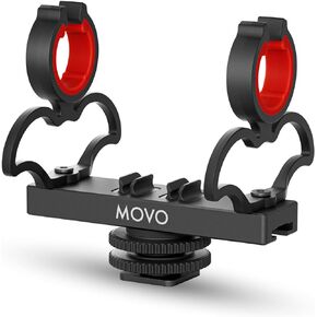 Movo SM6H Ultraflex Premium Shockmount for Shotgun Microphones with Grip Handle – Compatible with Rode NTG Series, Sennheiser MKE600, Audio-Technica AT875R, and More