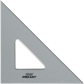 PRO ART Drafting Triangle, 6-inch, 45/90 Degrees, Clear