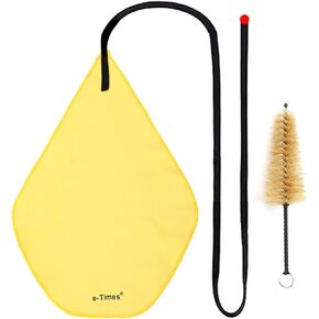 Clarinet Cleaning Kit, Clarinet Cleaning Cloth & Swab Suitable Clarinet, Cotton Silk & Mouthpiece Brush Can Effectively Clean Dirt