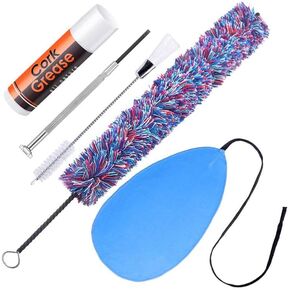 Flute Cleaning Kit, Niantime 12 in 1 Flute Care Cleaner kit with Flute Maintenance 3 Cork Grease, 3 Multifunctional Cleaning Brushes, Cotton Cleaning Brus, Swab and Cleaning Rod, Cotton Gloves