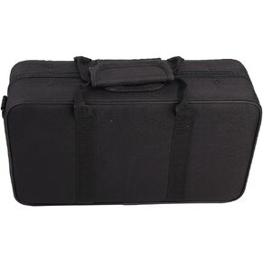 Clarinet Case, Oxford Cloth Clarinet Gig Bag with Accessory Compartments, Black Foam Padded Thickened Clarinet Bag with Strap