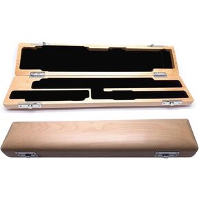 Jiayouy B-Foot Flute Case Cover Maple Wood 17 Hole Flute Bag for Flute Players Musician Gift 17Inch Length
