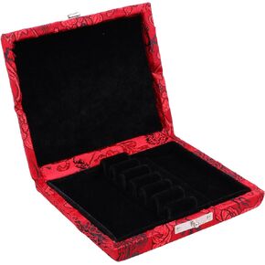 A-xctoe Oboe Reed Case Blue Wooden Silk Oboe Reed Case Holder Box Protector for 6pcs Oboe Reeds (blue)