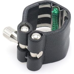 CashBeat Alto Saxophone Ligature - Sturdy Synthetic Leather, Adjustable, Secure Fit, for Standard Alto Saxophone, Easy Installation