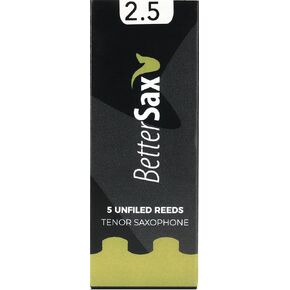Tenor Saxophone Jazz Cut Reeds - Strength 2.5 (5-Pack)- Perfect for Practice Sessions and Live Performances