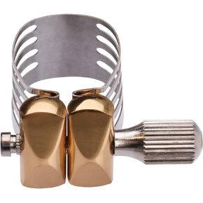 Btuty Tenor Saxophone Mouthpiece Tenor Saxophone Ligature Tenor Sax Ligature Tenor Sax Mouthpiece Brass Ligature Fastener Adjustable Double Screw