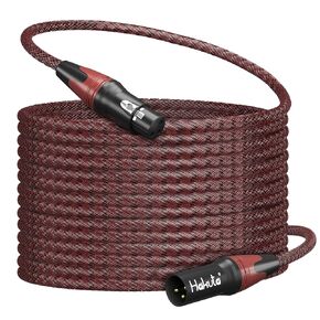 كابل ميكروفون هاكوتا بطول 10 أقدام مكون من قطعتين XLR إلى XLR - كابل 3 دبابيس ذكر إلى أنثى، كابل مجدول XLR لتسجيل الاستوديو والميكروفونات ومحطة الراديو in Kuwait