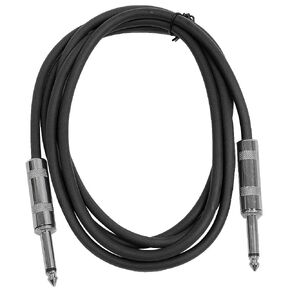 Seismic Audio Speakers Guitar Cables, TS ¼" Guitar Cables, Black, 2 Feet
