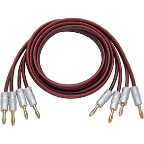 JORZOR Audiophile Grade Speaker Cable with Gold Plated Banana Plugs,Oxygen-Free Copper (OFC) 13AWG, (3.3 Feet 1 M), Pair…… in Kuwait