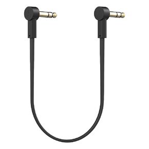 Rock Stock 1/4" Stereo TRS Flat Patch Cables - 2 Feet Ultra-Thin, Right Angle, Low Profile, Gold Plated, Braided Shielding - Maximize Pedalboard Space, Eliminate Noise, Connect Guitar Effects Pedals