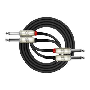 Kirlin Cable AP-405PR-06/BK - 6 Feet - Dual 1/4-Inch to Dual 1/4-Inch Patch Cable, Laptop