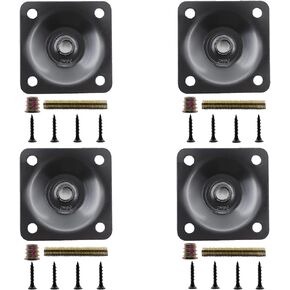 4PCS Leg Mounting Plate,TTZEZE Heavy Duty Top Plate for Leg,Leg Attachment Plate,Industrial Strength T-Plate Leg with Hanger Bolts & Screws for Strengthen Weak Furniture Repair Damaged Sofa Couch Seat