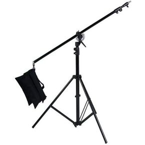 Adorama Boom Arm with Weight Bag & Light Stand forStudio Lights, 6' Stand, 80" Boom Arm