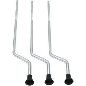 VICASKY 3pcs Floor Tom Leg with Brackets ,Drum Support Feet Floor Tom Leg with Tip Pearl Drum Set Mounting Rack Anti-slip Metal Leg for Drum Percussion Instrument Parts