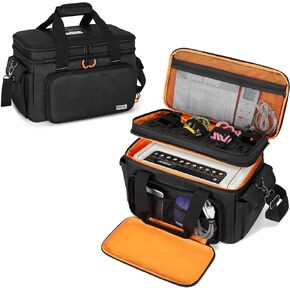 GRAOSO Travel Carry Bag Compatible with Positive Grid Spark 40 Amp, Double Layer Gig Bag with Multiple Pockets for Accessories, Music Gear Case with Handle Strap and Anti-slip Bottom, Black