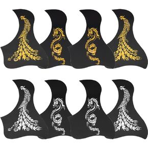 8Pcs Yootones Guitar Pickguard Self Adhesive Pickup Pickguard Scratch Hummingbird-Shaped Guard Compatible with Folk Acoustic 40" 41" Guitar
