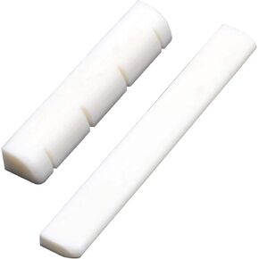 4 String Ukulele Guitar Bone Bridge Saddle and Nut Made of Real Bone(1 Set) (Ukulele)