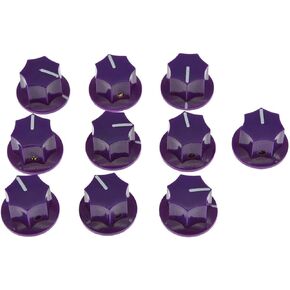 KAISH 10x Aged White Brass Insert USA Spec 1/4" Large J Bass Knob Effect Pedal Knobs for Jazz J Bass