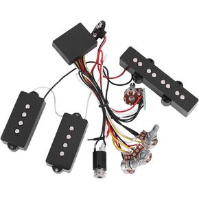 SolUptanisu Electric Bass Pickups,Electric Bass Preamp Wiring Circuit Pickup Replacement Accessory for Bass Guitar Active Equalizer