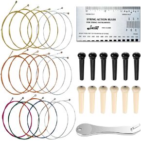 3 مجموعات من سلاسل الجيتار الصوتية مع مقياس عمل الجيتار سلاسل الجيتار الصوتية 6 سلسلة مجموعة دبابيس الجيتار الصوتية أوتاد دبوس مجتذب عدة سلاسل الجيتار استبدال سلسلة الصلب الملونة الغيتار الصوتي in Kuwait