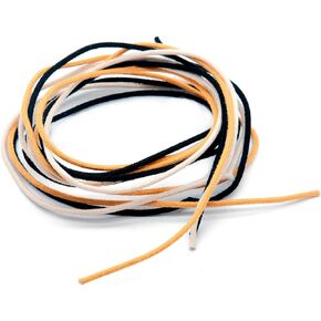 Cloth-covered Waxed Vintage-style Pushback Guitar Wire -10 Feet (3.3-white/3.3-black/3.3-yellow) Pushback Wire for Electric Guitar Upgrades Kits