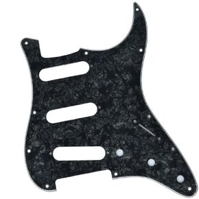 KAISH 11 Hole ST/Strat Style Pickguard SSS Pick Guard for USA/Mexico Stratocaster/Strat Abalone Pearl