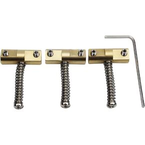 Guyker Compensated Brass Saddles Set of 3-10.8mm Barrel Wilkinson-Style Bridge Saddle with Wrench Compatible with Fender Telecaster Tele Vintage Electric Guitar Replacement Part