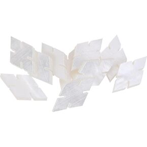 Musiclily Pro 11.5mm Natural Mother of Pearl Diamonds Snowflake Guitar Fretboard Inlay Dots, White Pearl (Set of 10)