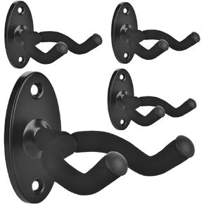 حامل جدار جيتار من مورييس، شماعة جيتار مع وسادة ناعمة قابلة للتدوير لجميع أحجام الجيتار، شماعة حائط جيتار معدنية صلبة على شكل حرف U للجيتار الصوتي، جيتار كلاسيكي، باس، جيتار كهربائي، 4 عبوات in Kuwait