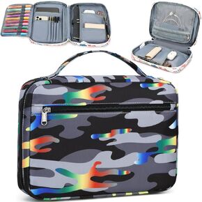JIANYA Bible Cover Teen Girls Bible Case - Large Bible Covers Women Bible Case Bible Bag with Pockets and Handle - Bible Book Cover Carrying Case for Teen Girls Women Gift