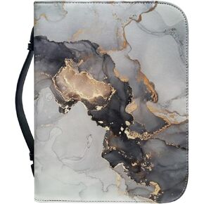 Yuyamidu Bible Cover Case for Women with Pockets PU Leather Bible Cover Bag