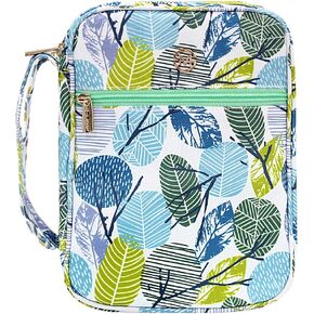 G-LEAF Bible Cover Case/Book Cover, Bible Case for Women Girls, Bible Cover Bags Floral Pattern With Handle Fits for Standard Size Bible, 9.5x6.7x2.5 In