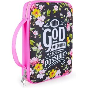 Bible Cover Case for Women Girls Kids Bible Case Large Bible Tote Bag with Handle Bible Journaling Supplies for Kids Bible Cover for Bible Study Accessories Supplies