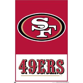 ملصق حائط من Trends International NFL San Francisco 49ers-Logo 21، مقاس 22.375 بوصة × 34 بوصة، إصدار غير مؤطر، غرفة النوم in Saudi Arabia