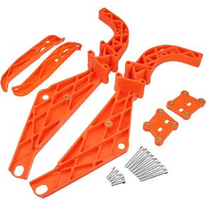 X AUTOHAUX 1 Set Strong Arm Inner Fairing Batwing Support Speaker Brackets for Harley Touring Electra FLHT FLHX 1996-2013 Orange