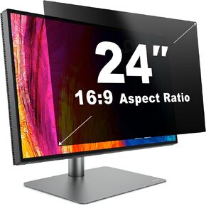 Computer Privacy Screen 24 Inch 16:9, 2-Pack - Enhanced Anti-Glare & Blue Light Filter for Comprehensive Eye Care