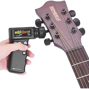 T2 Smart Guitar Tuner & Automatic Peg String Winder 2-in-1 Multi-functional String Instrument Tool for Guitars/Ukulele/Banjo/Mandolin/with USB Rechargeable Lithium Battery