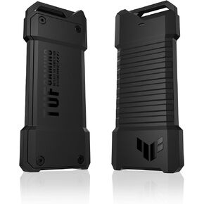ASUS TUF Gaming A1 External M.2 NVMe SATA PCIe SSD Enclosure - USB-C, M.2 Q-Latch for Easy Installation, Drop Resistance, IP68 Water and dust Resistance, PS5 and Xbox Support,Black