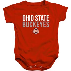 LOGOVISION The Ohio State University Official Stacked Unisex Infant Snap Suit for Baby
