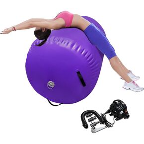 Air Barrel Gymnastics Roller Inflatable Tumbling Mat, Back Handspring Training Air Mat Tumble Track Gymnastics Equipment For Home Use, Gym Training, Yoga Balance Exercise, Cheerleading with Electric Pump
