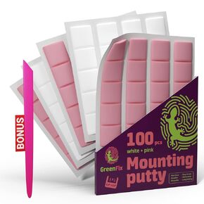Sticky Mounting Putty 250PCs - Colorful Sticky Tack Putty - Poster Putty Removable Reusable - Wall Sticky Putty for Poster Picture Hanging Crafts Classroom - Adhesive Mounting Putty Squares