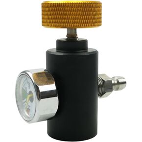 Paintball Co2 Tank Adapter Compressed Air Fill Station Remote Switch ASA Adapter with 3000psi Gauge