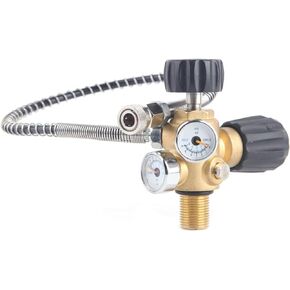 Yasorn Upgrade M18×1.5 DIN Valve Scuba Adapter, Paintball Scuba Fill Station for HPA Tank/PCP Air Tank with High Pressure Gauge 4500 psi PCP Paintball Filling Air Hose