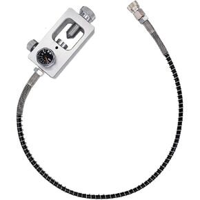DIN Valve Scuba Adapter and Paintball Scuba Fill Station,High Pressure 4500 PSI HPA Tank Filling Adapter Charging System with Air Hose,Compatible with Standard K-Valve, J-Valve, and H-Valve.