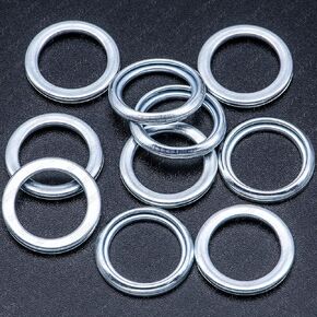 Rexka 10pcs Transmission Drain Plug Gasket Compatible with Toyota Lexus Truck 35178-30010 4Runner, Celica, Land Cruiser, RAV4, Sequoia, Tacoma, Tundra,GX460, is F, IS250, IS300, IS350, SC300, SC400