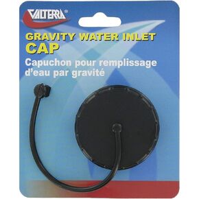 Valterra A0120SBKVP Carded Gravity Water Inlet Cap, Black